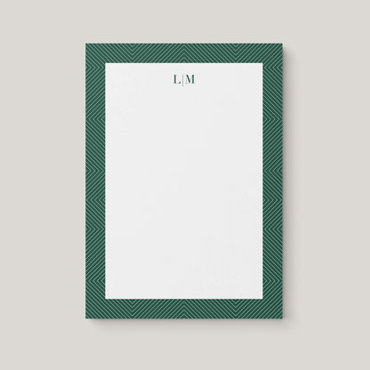Pointed Lines Personalized Notepad - Blú Rose