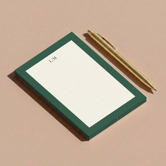 Pointed Lines Personalized Notepad - Blú Rose