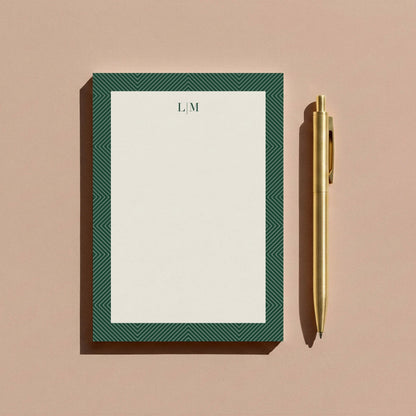 Pointed Lines Personalized Notepad - Blú Rose