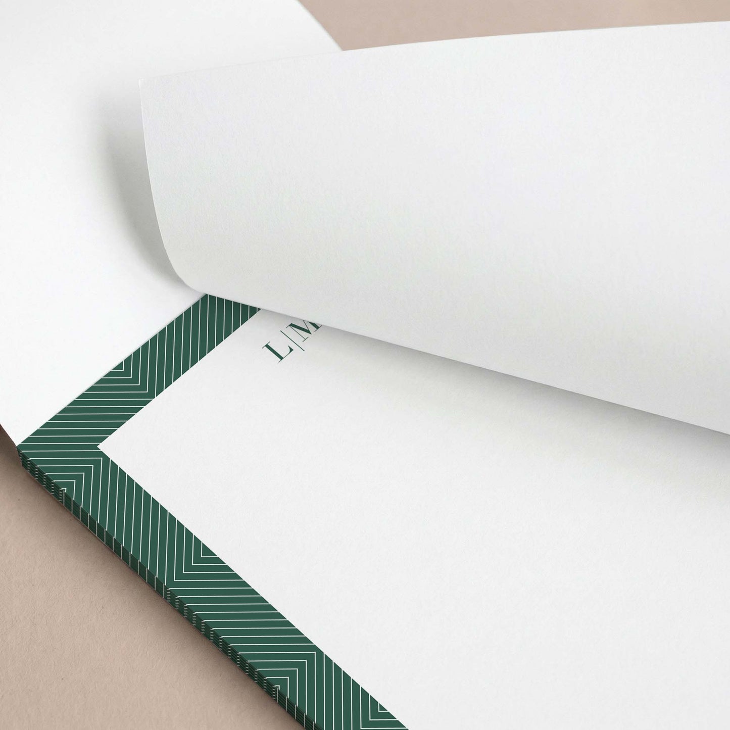 Pointed Lines Personalized Notepad - Blú Rose