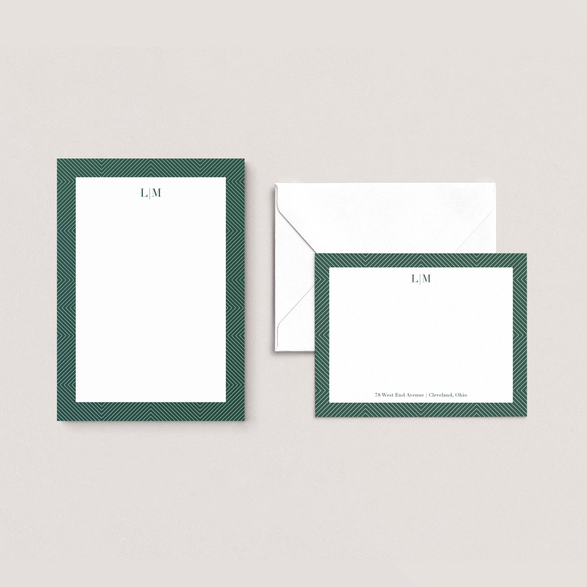 Pointed Lines Stationery Set - Blú Rose