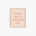 Pumpkin Spice and Everything Nice fall art print with orange gingham pattern