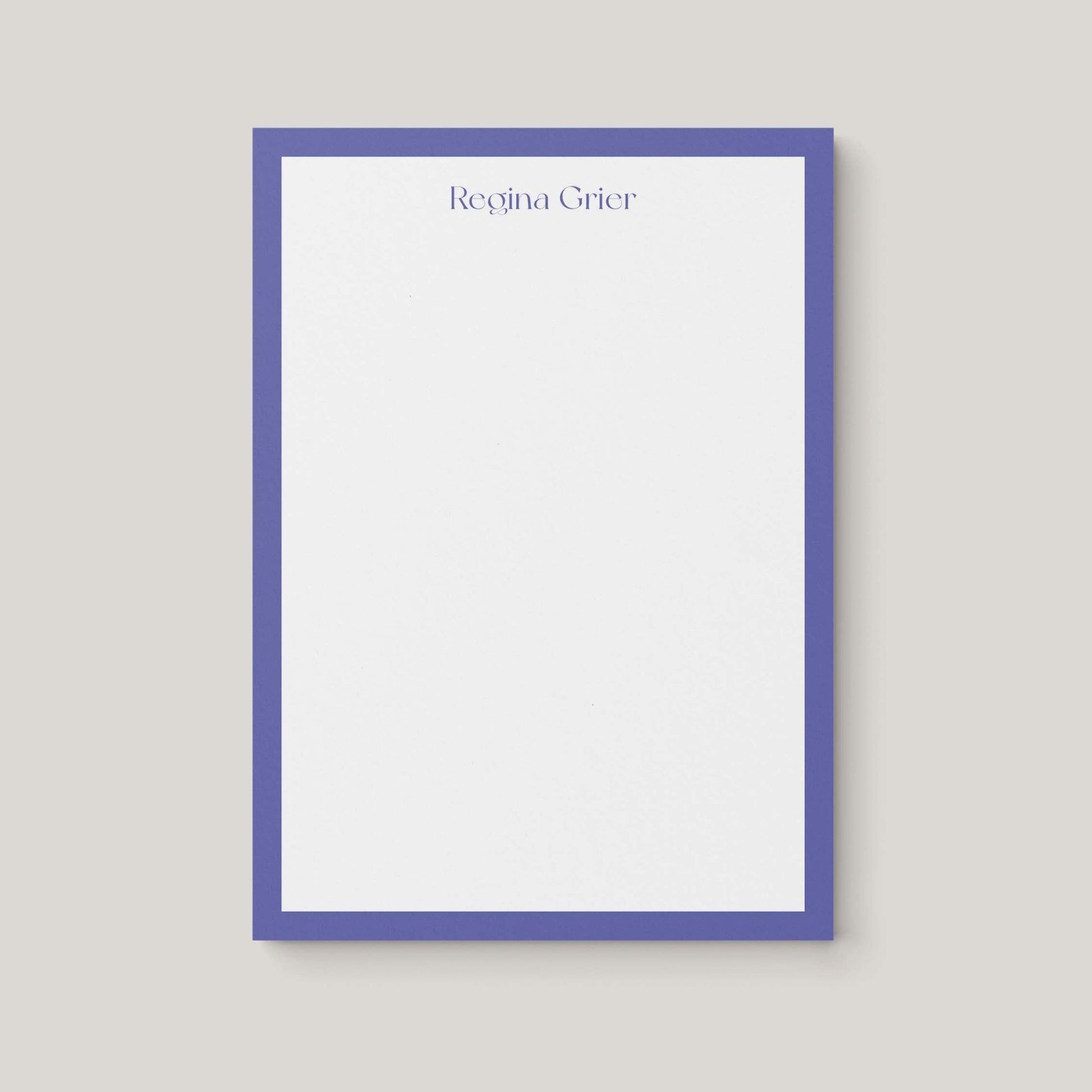 Regina Border Personalized Notepad - Blú Rose