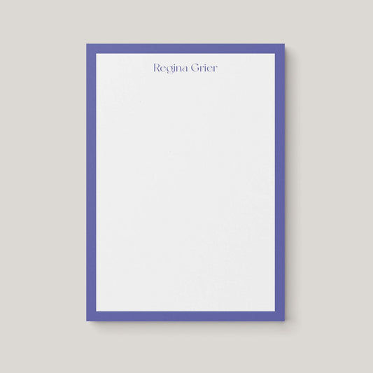 Regina Border Personalized Notepad - Blú Rose