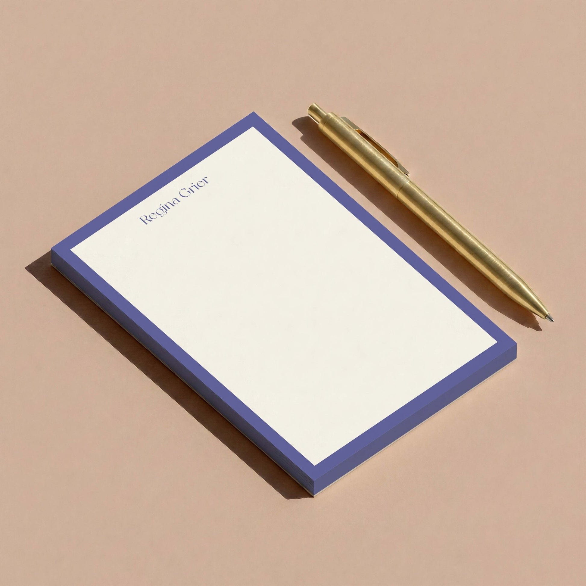 Regina Border Personalized Notepad - Blú Rose