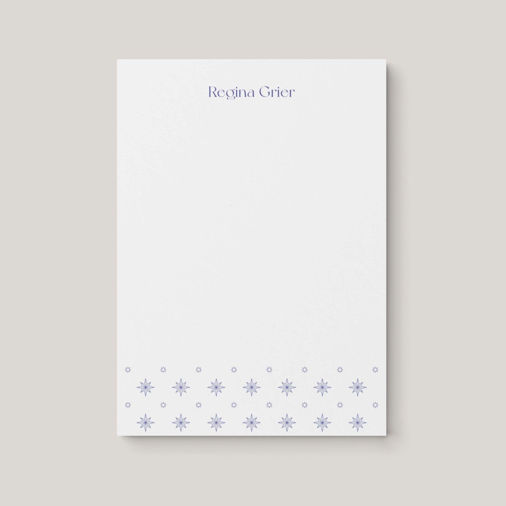 Regina Pattern Personalized Notepad - Blú Rose