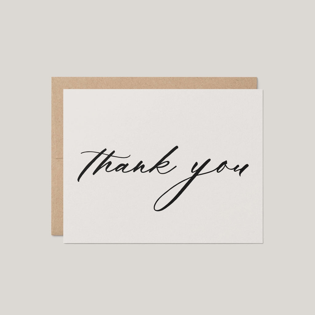 Script Thank You Greeting Card - Blú Rose