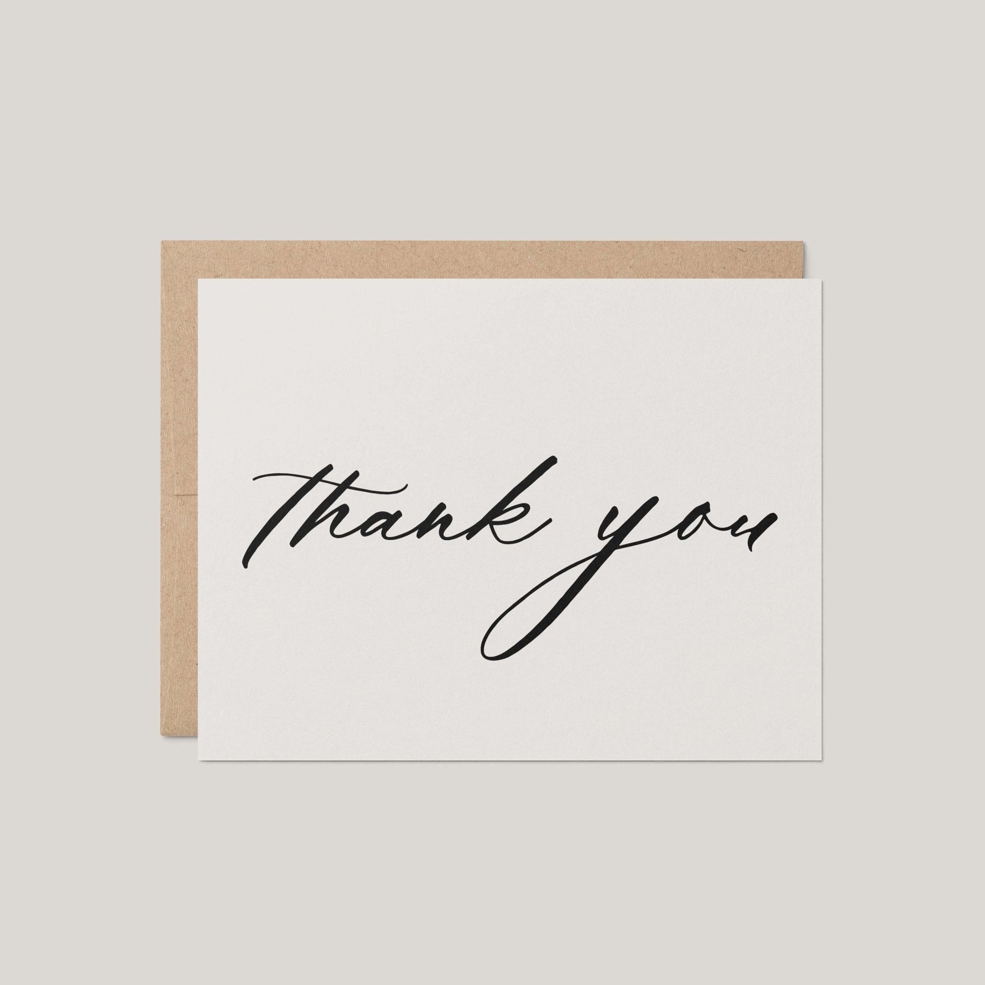Script Thank You Greeting Card - Blú Rose