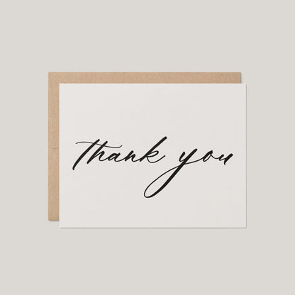 Script Thank You Greeting Card - Blú Rose