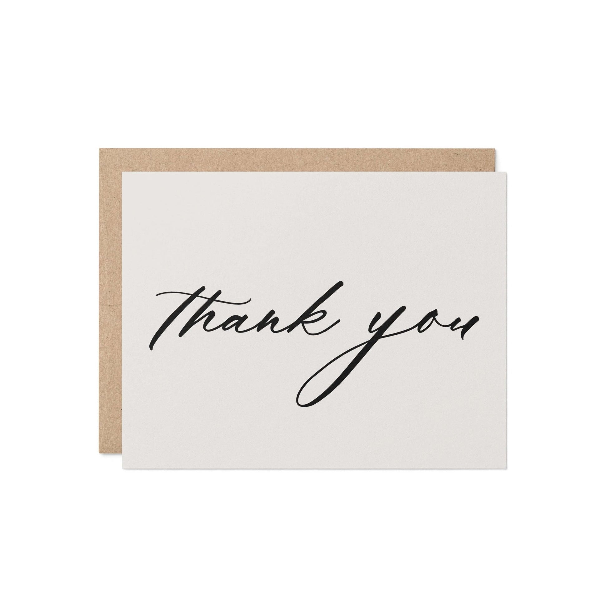 Script Thank You Greeting Card - Blú Rose