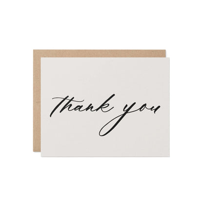 Script Thank You Greeting Card - Blú Rose