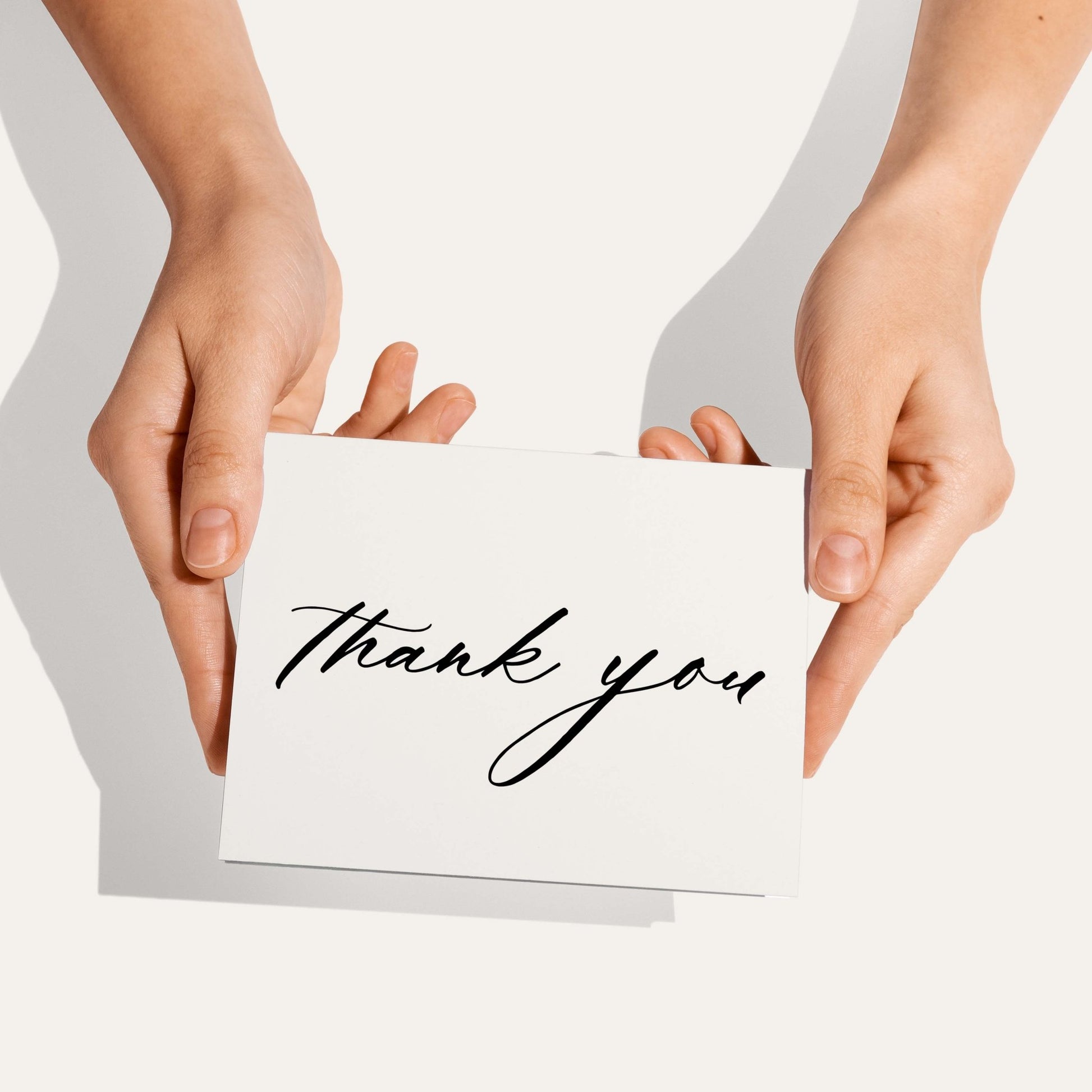 Script Thank You Greeting Card - Blú Rose