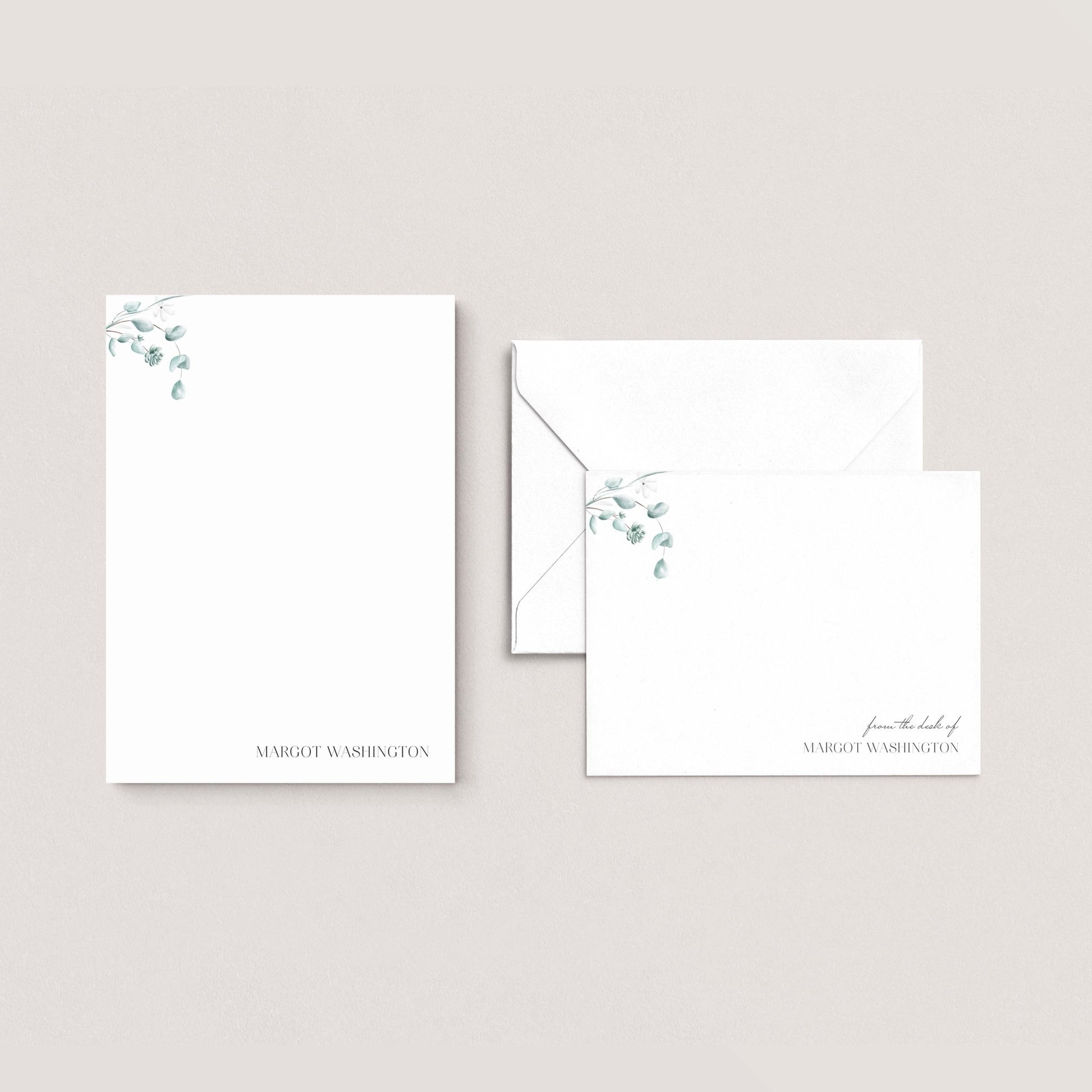 Simple Floral Stationery Set - Blú Rose