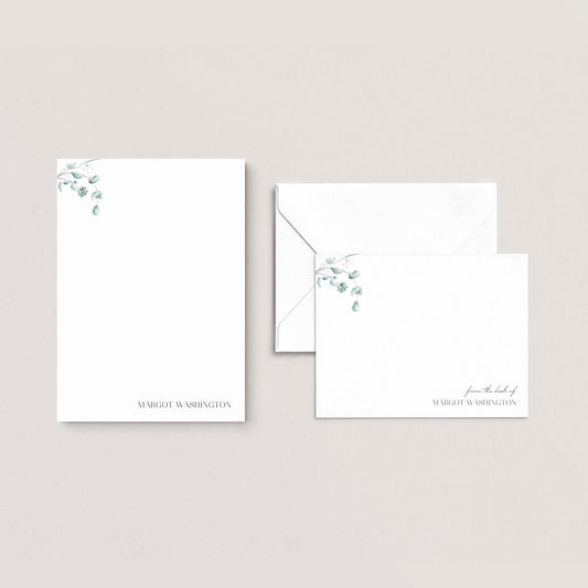 Simple Floral Stationery Set - Blú Rose