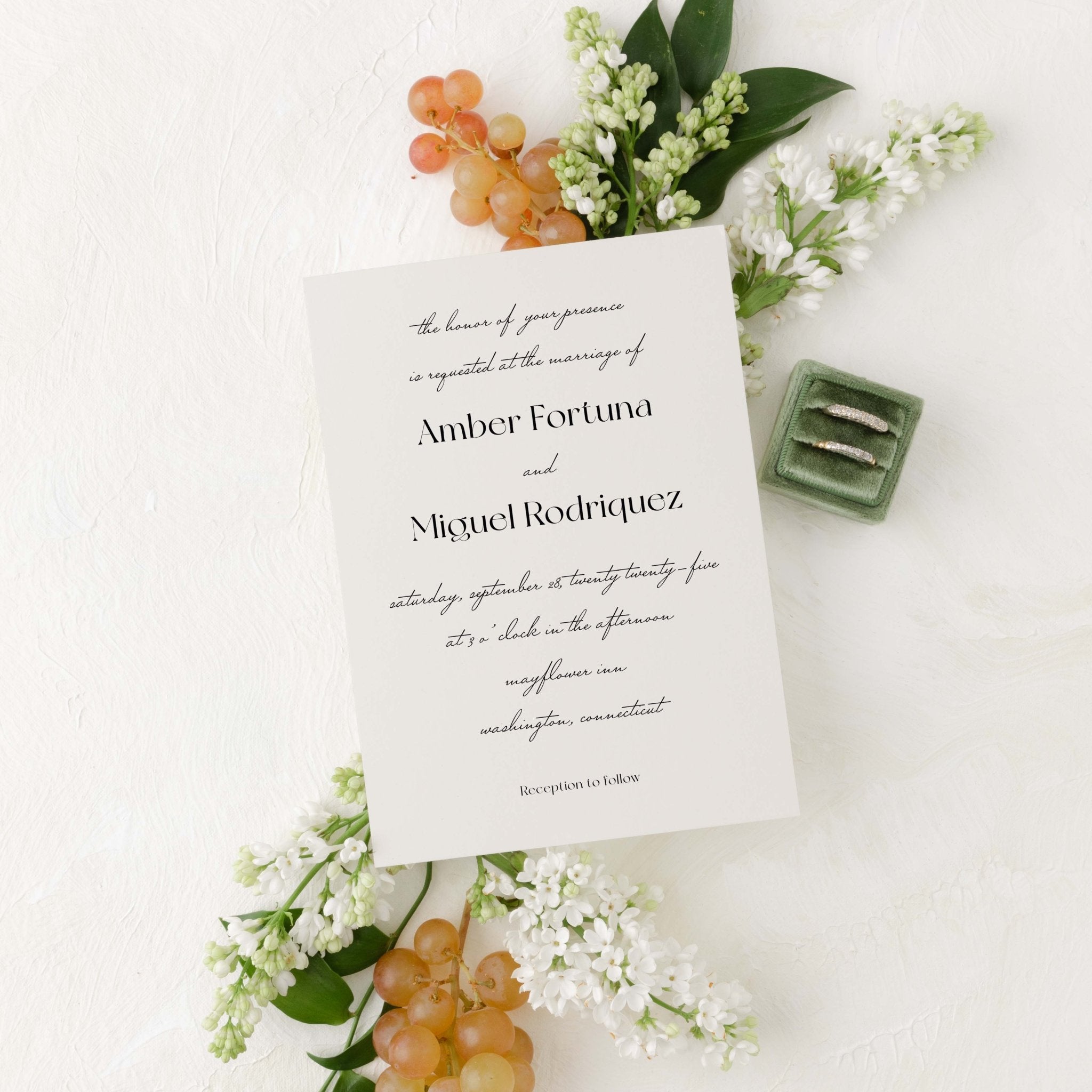 Simply Chic Wedding Invitation Suite - Blú Rose