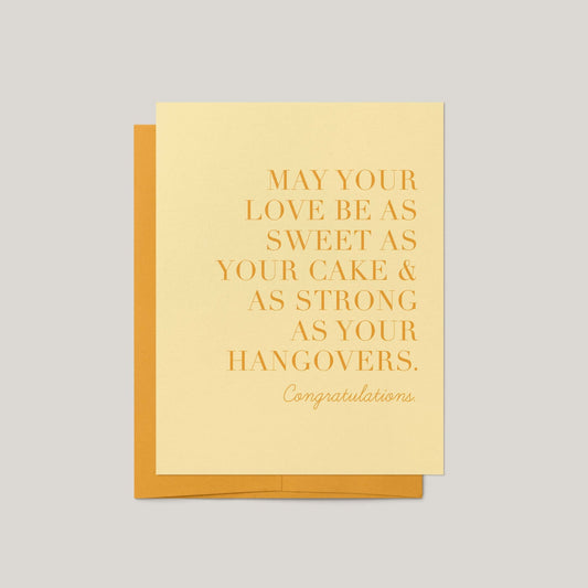 Strong as Hangovers Wedding Greeting Card - Blú Rose