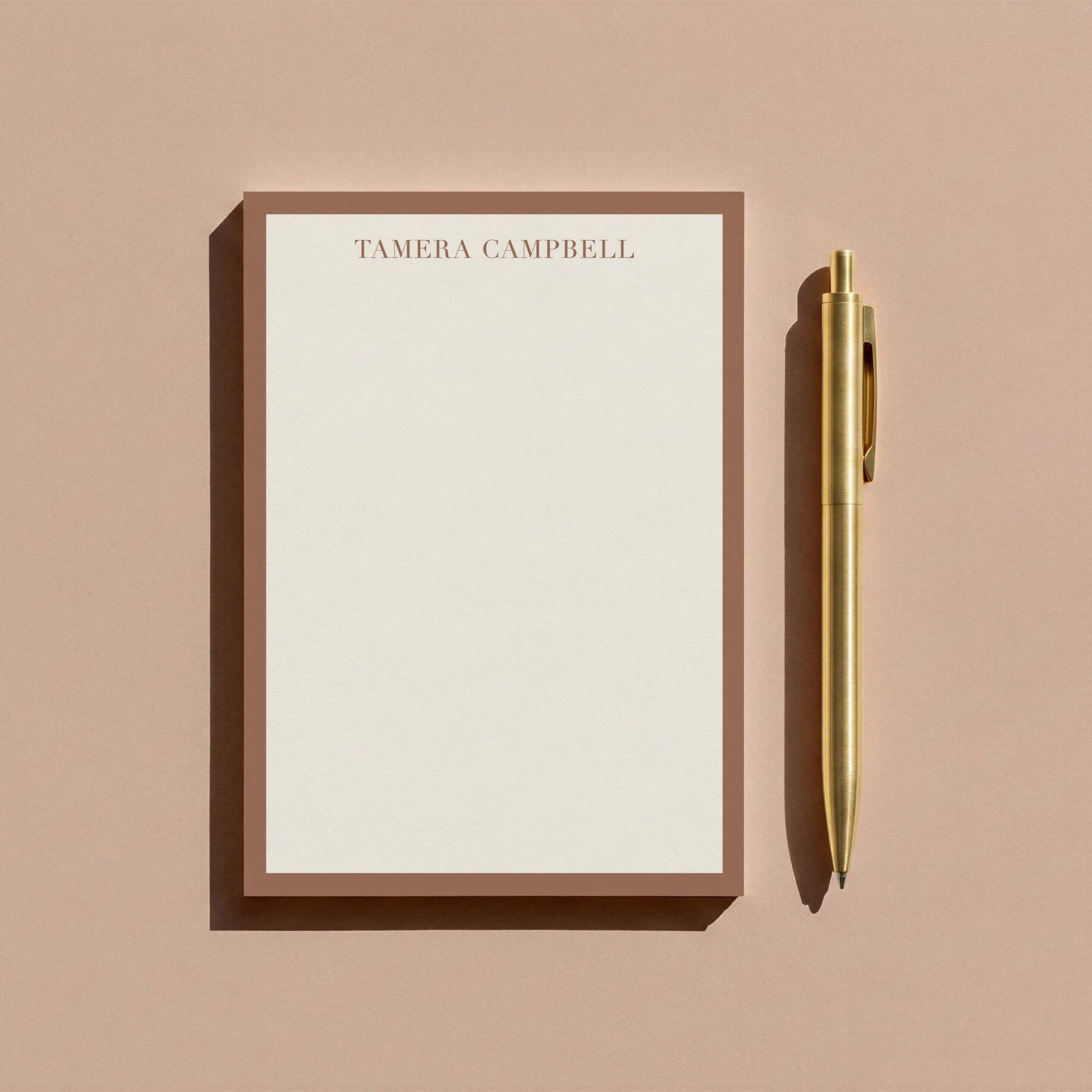 Tamera Border Personalized Notepad - Blú Rose