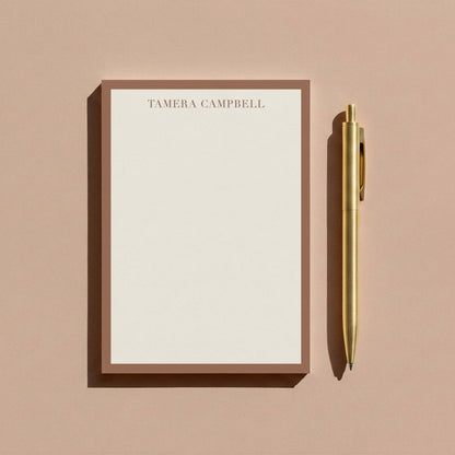 Tamera Border Personalized Notepad - Blú Rose