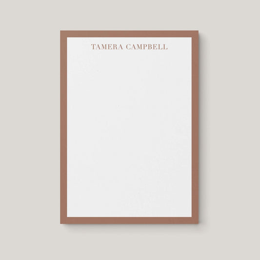 Tamera Border Personalized Notepad - Blú Rose