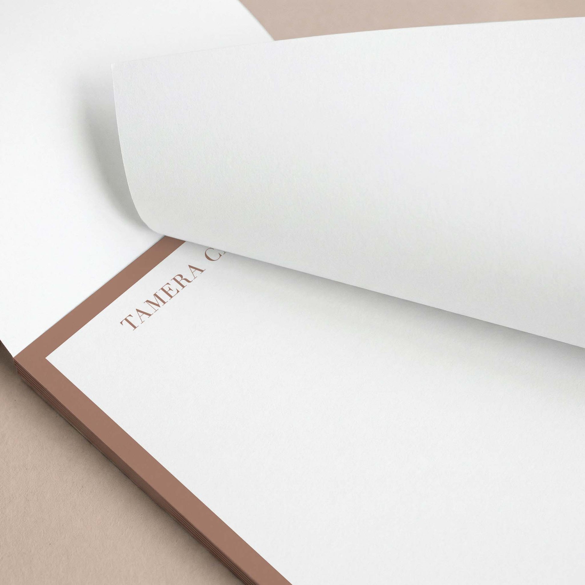 Tamera Border Personalized Notepad - Blú Rose