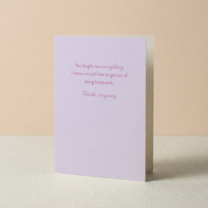 Taught Me Everything Greeting Card - Blú Rose