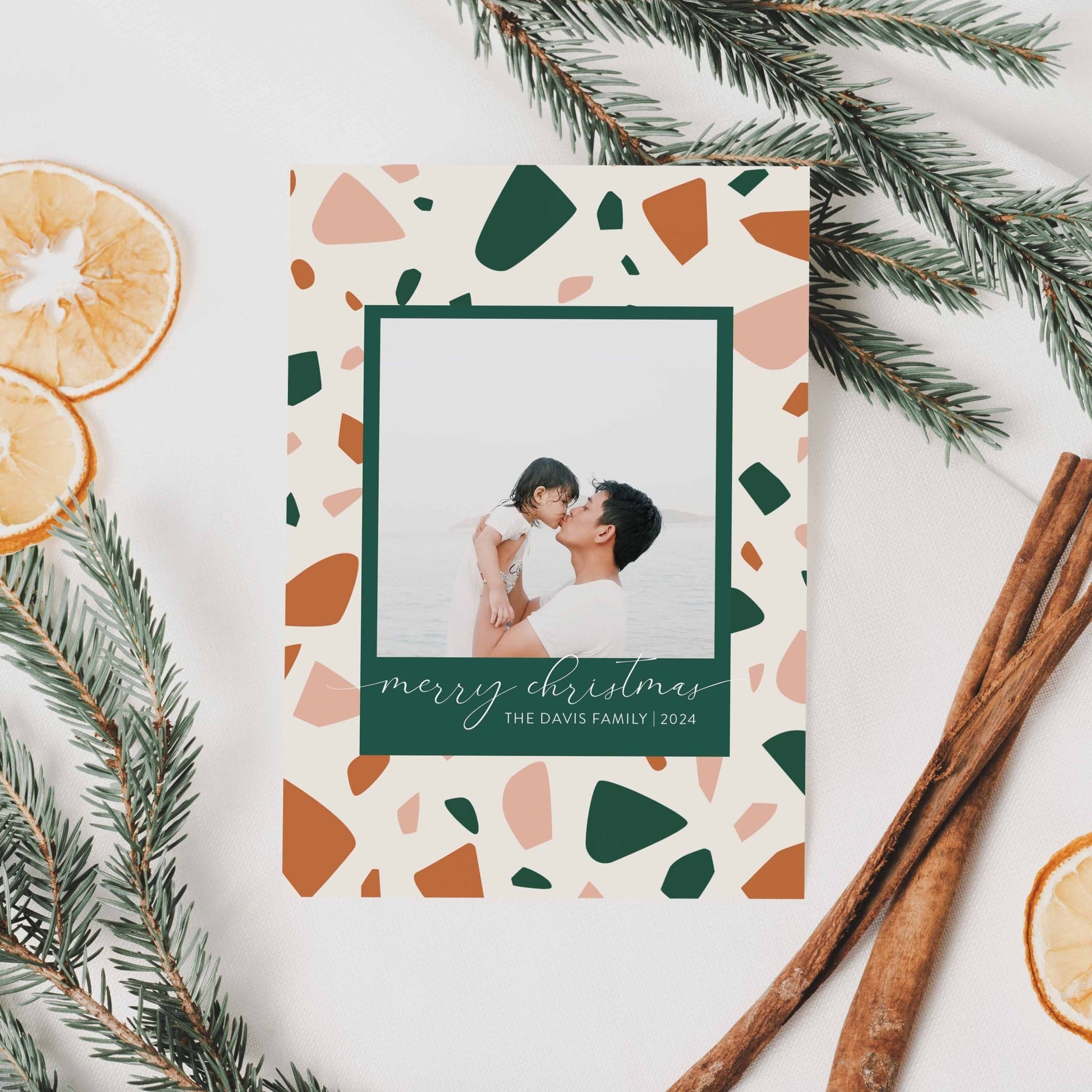 Terrazzo Photo Holiday Cards - Blú Rose