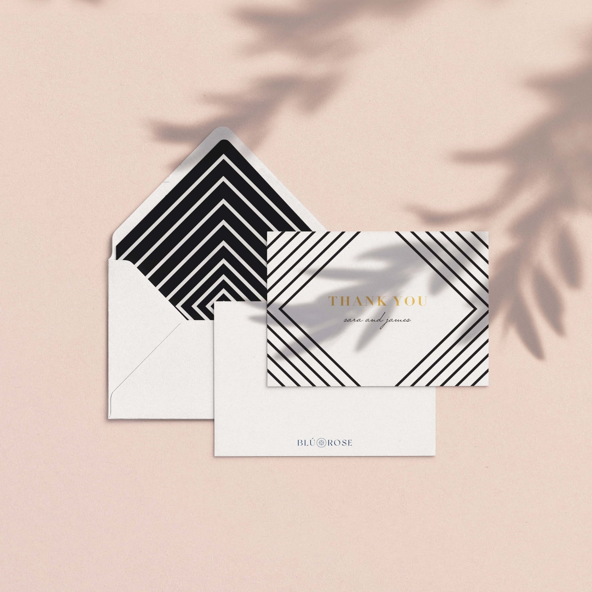 The Art Deco Personalized Thank You Card - Blú Rose