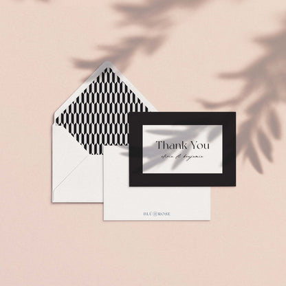 The Bold Border Personalized Thank You Card - Blú Rose