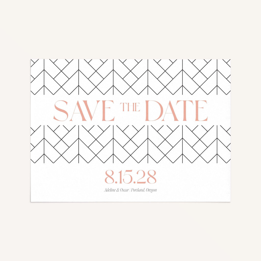 The Lattice Save the Date card displayed on a neutral background 