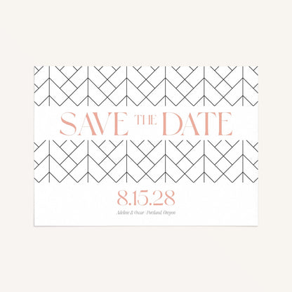 The Lattice Save the Date card displayed on a neutral background 