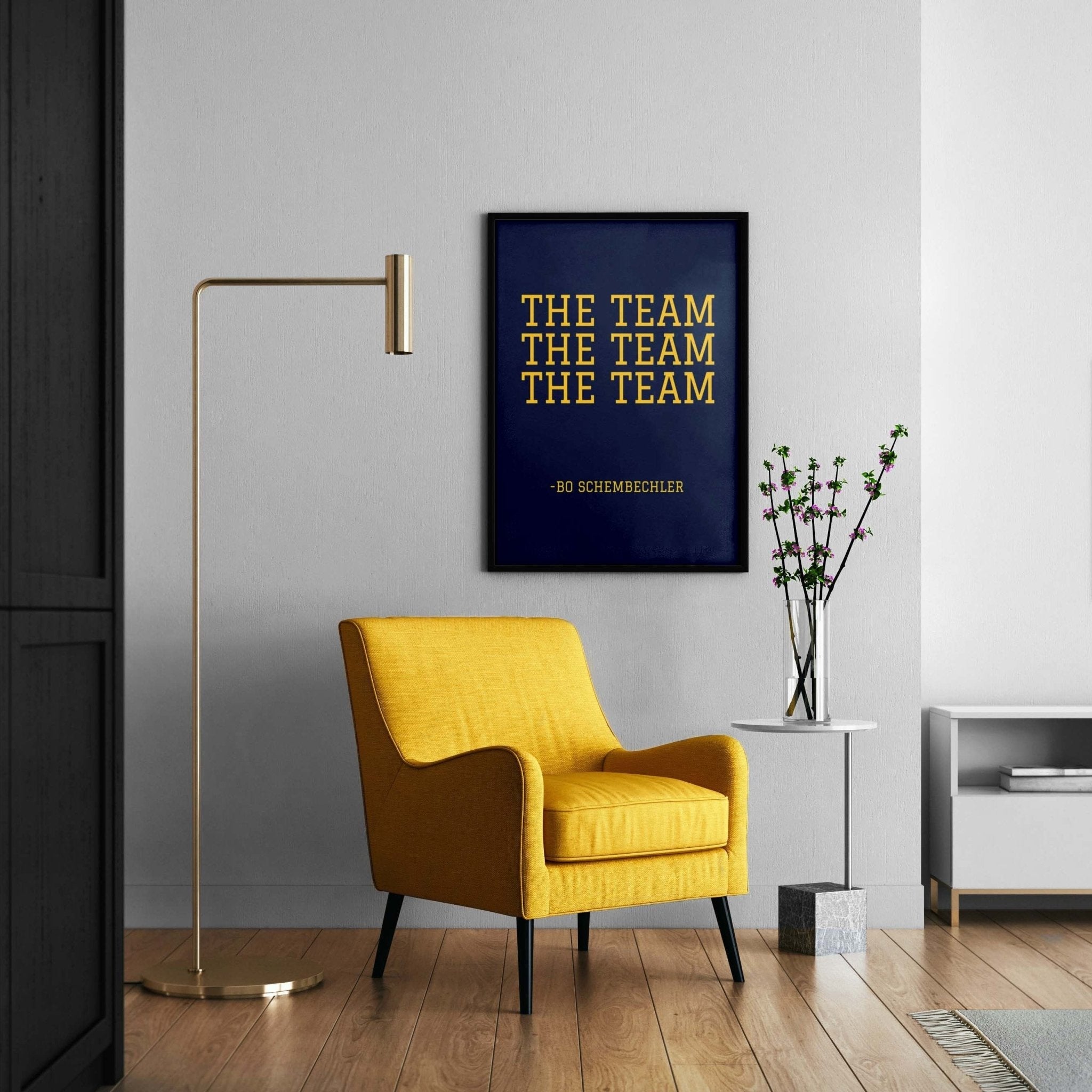 The Team The Team The Team motivational sports typography wall art