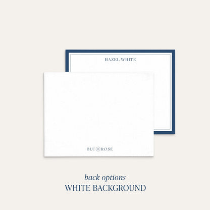 traditional border notecard with white back option