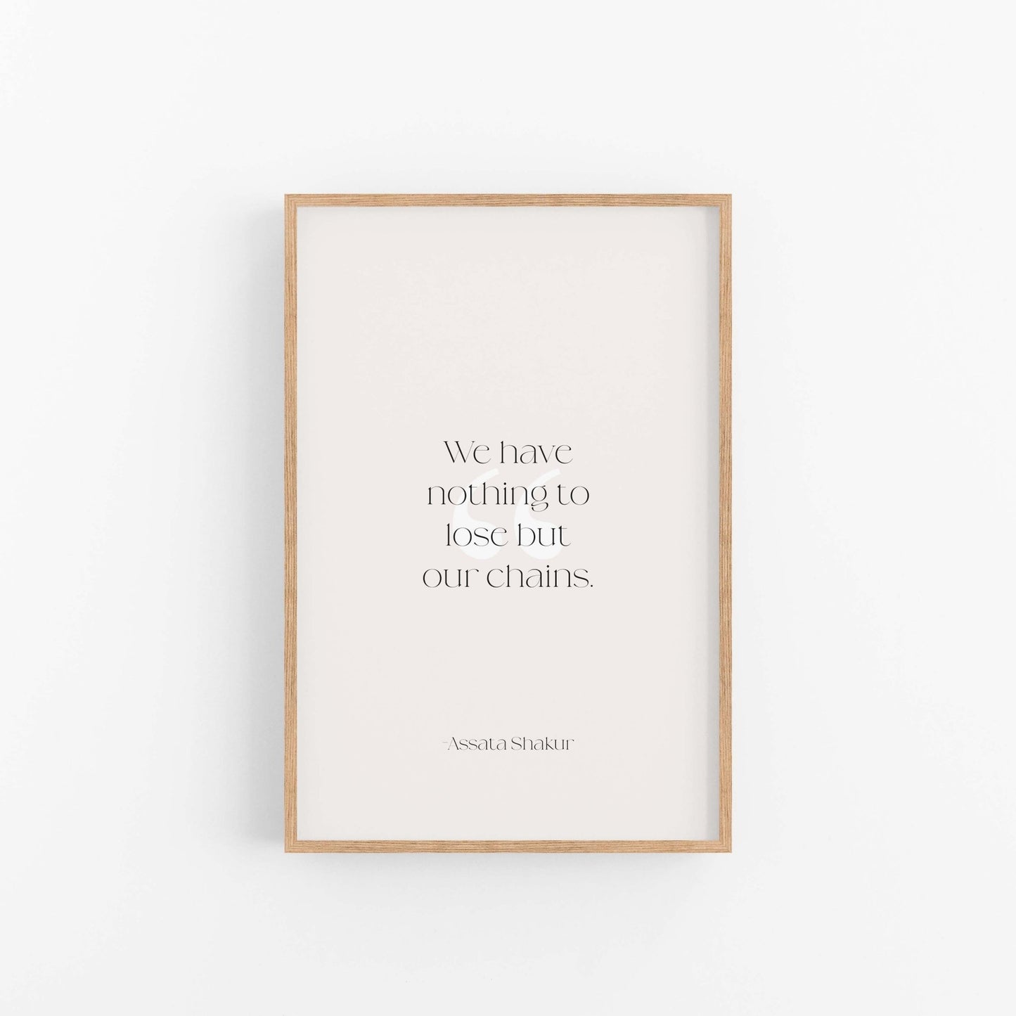 Typography quote art print with We have nothing to lose text
