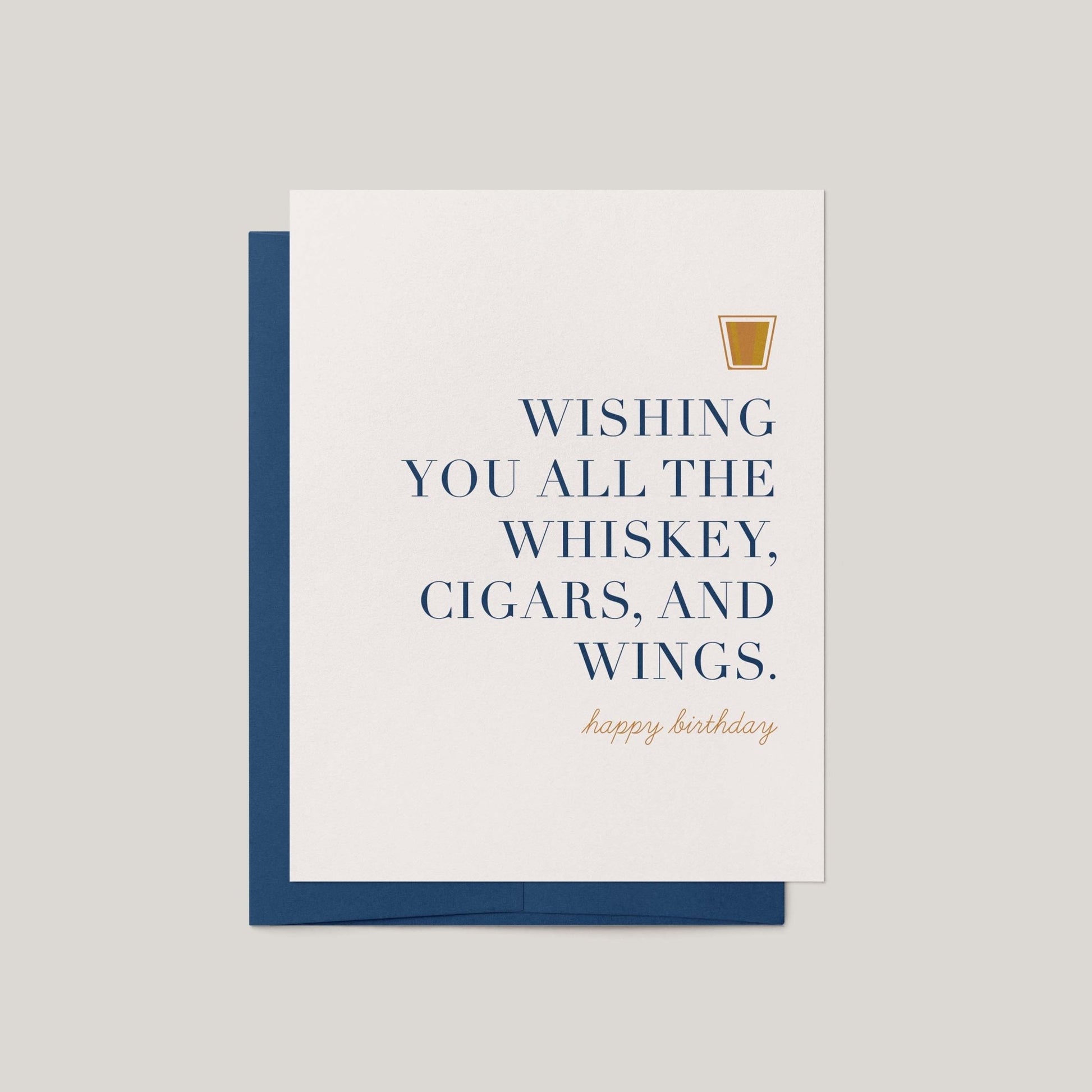 Whiskey Birthday Greeting Card - Blú Rose