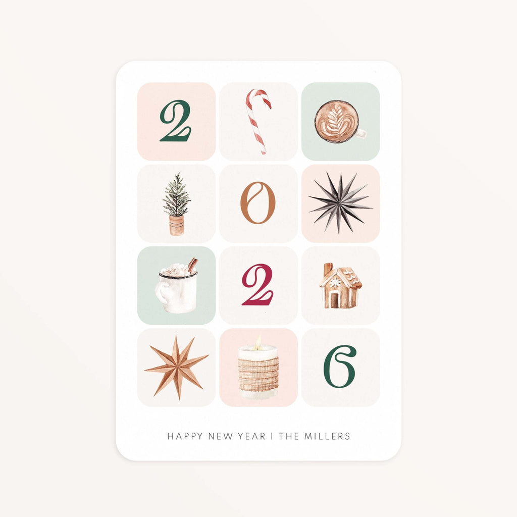 Winter Blocks Holiday Card - Blú Rose