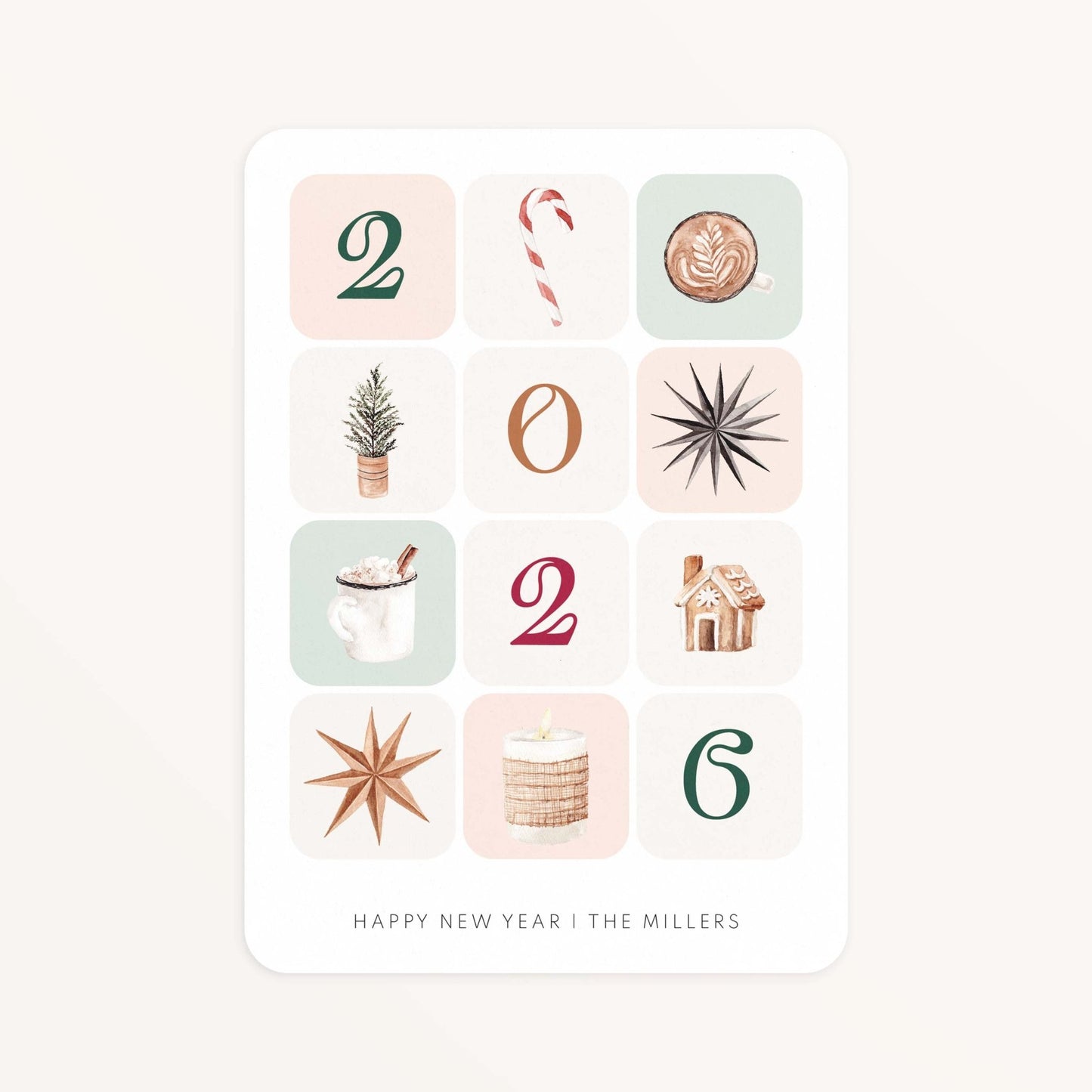 Winter Blocks Holiday Card - Blú Rose