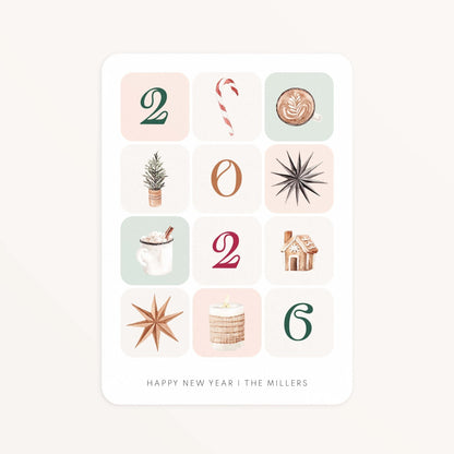 Winter Blocks Holiday Card - Blú Rose