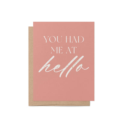 You Had Me at Hello Greeting Card - Blú Rose