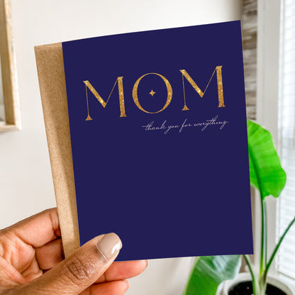 Thank You Mom Greeting Card | Blú Rose Designs