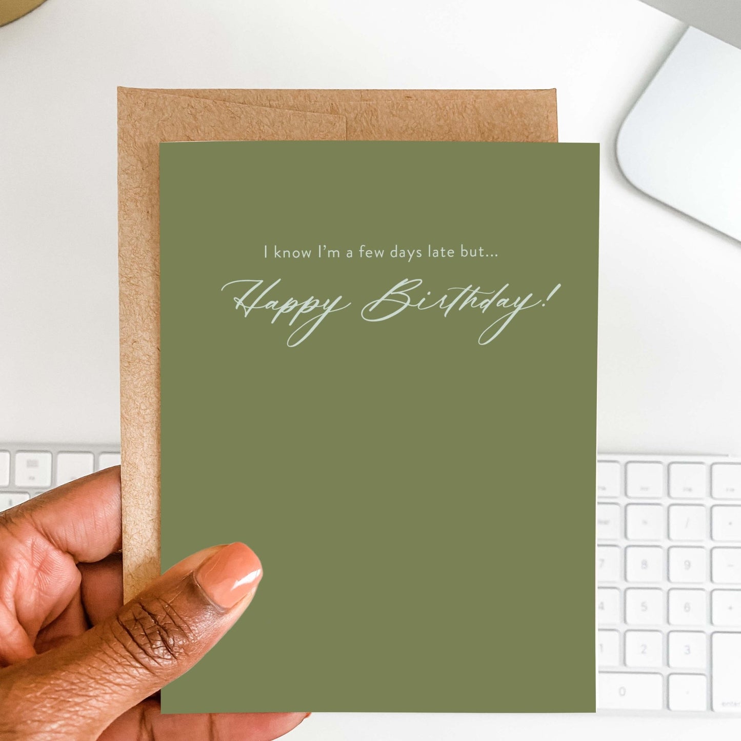 Funny Belated Birthday Greeting Card | Few Days Late | Blú Rose