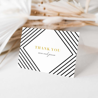 Art Deco Thank You Card - Blú Rose