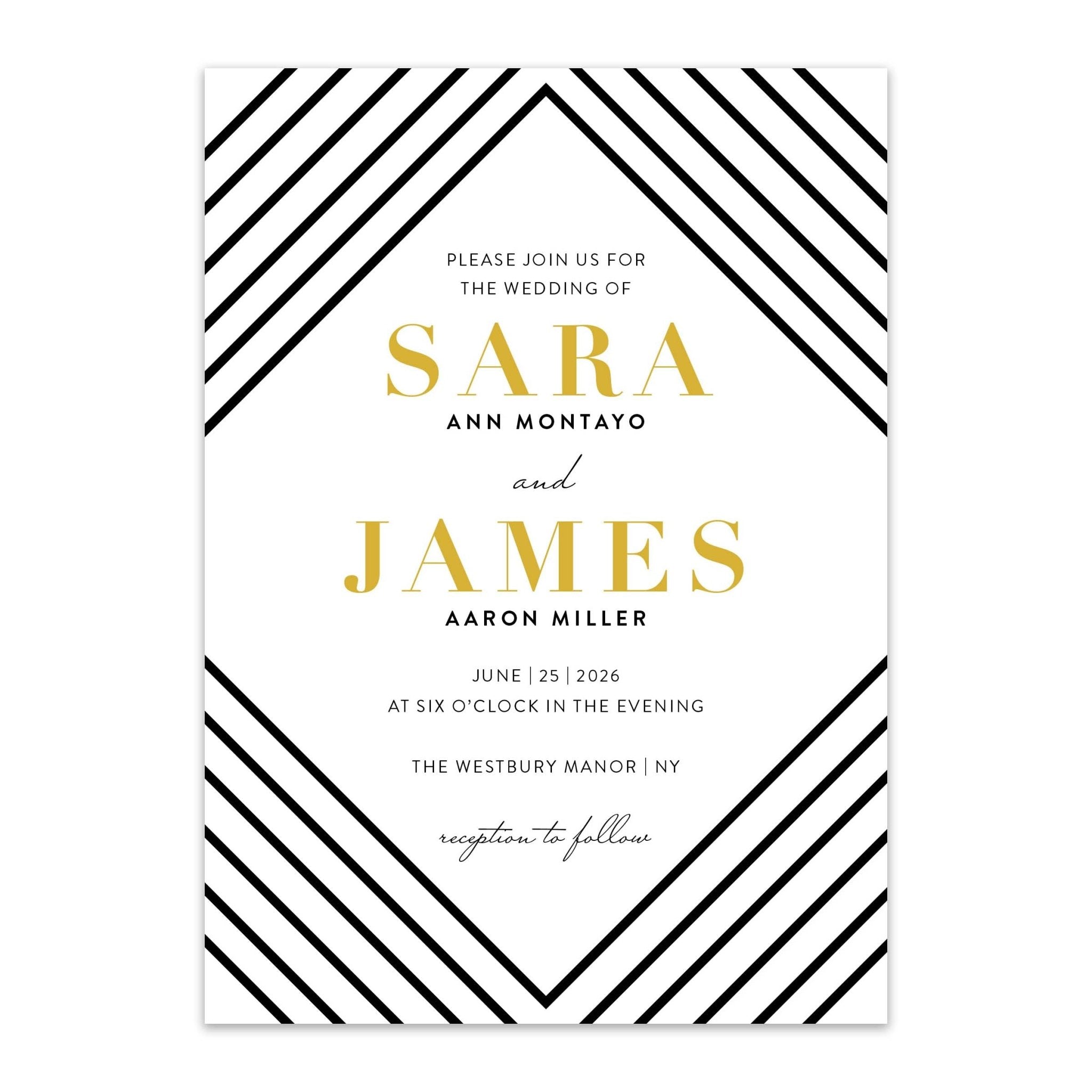 Art Deco Wedding Invitations - Blú Rose