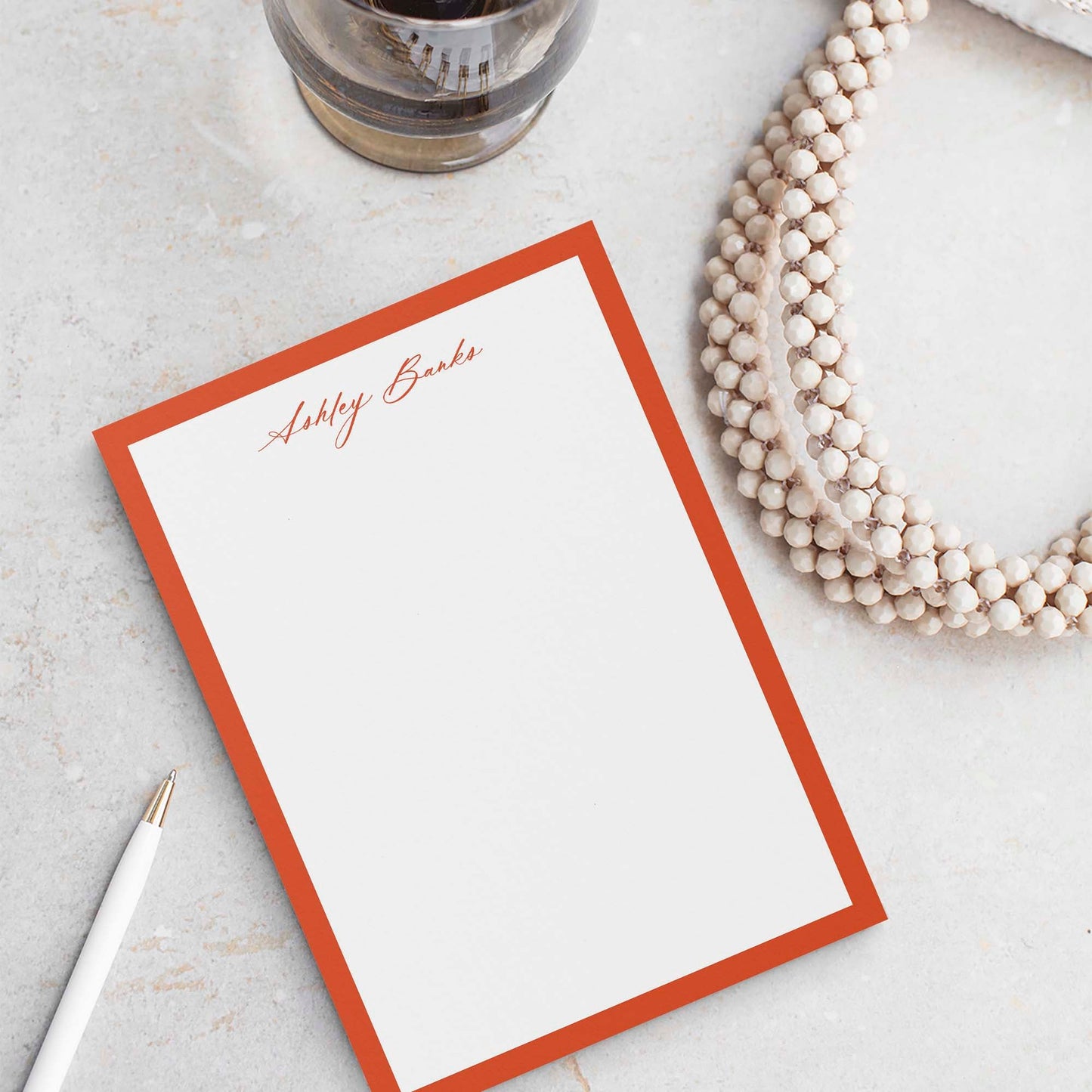 Ashley Border Notepad - Blú Rose