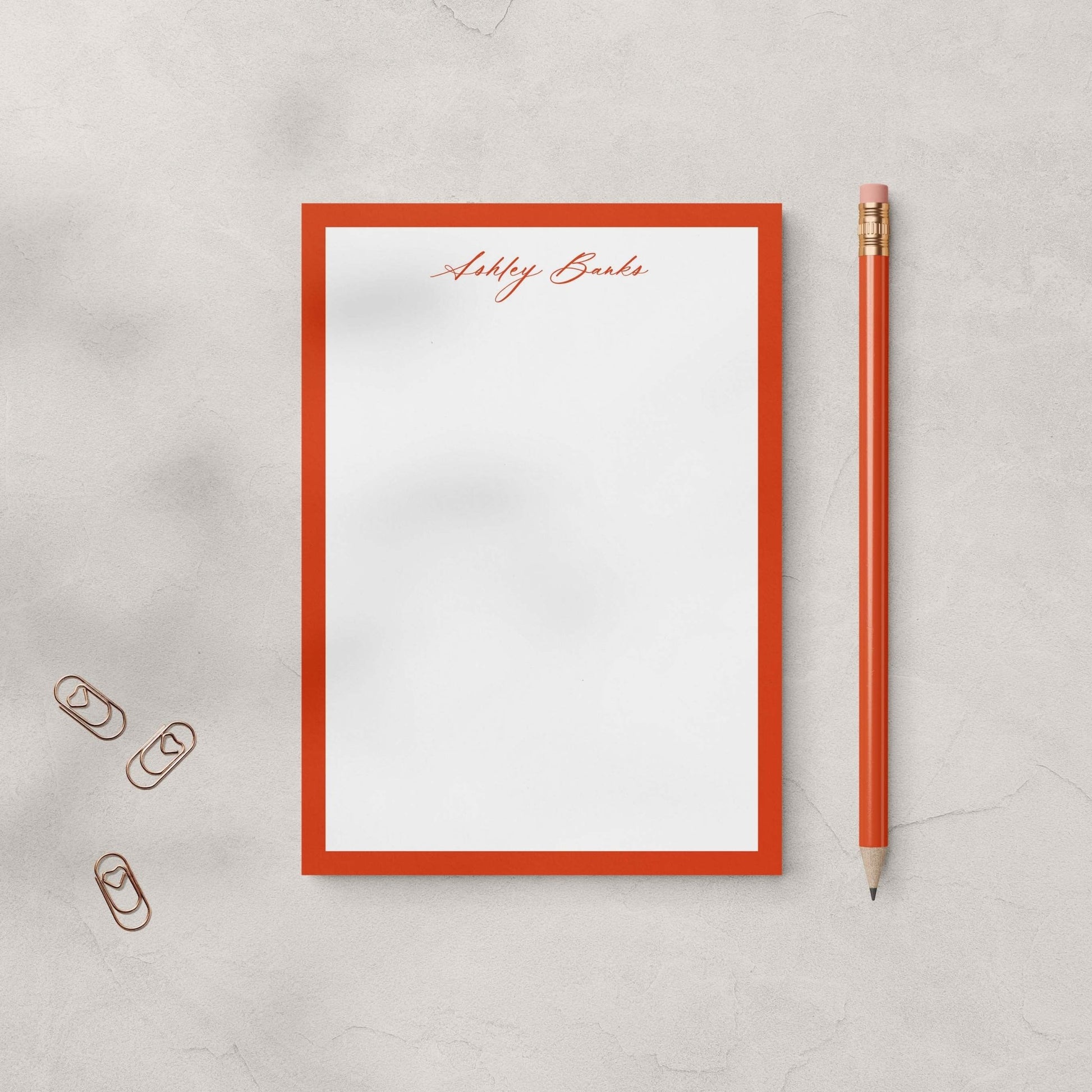 Ashley Border Notepad - Blú Rose