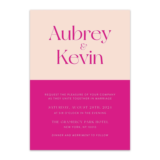 Aubrey Wedding Invitations - Blú Rose