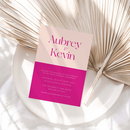 Aubrey Wedding Invitations - Blú Rose