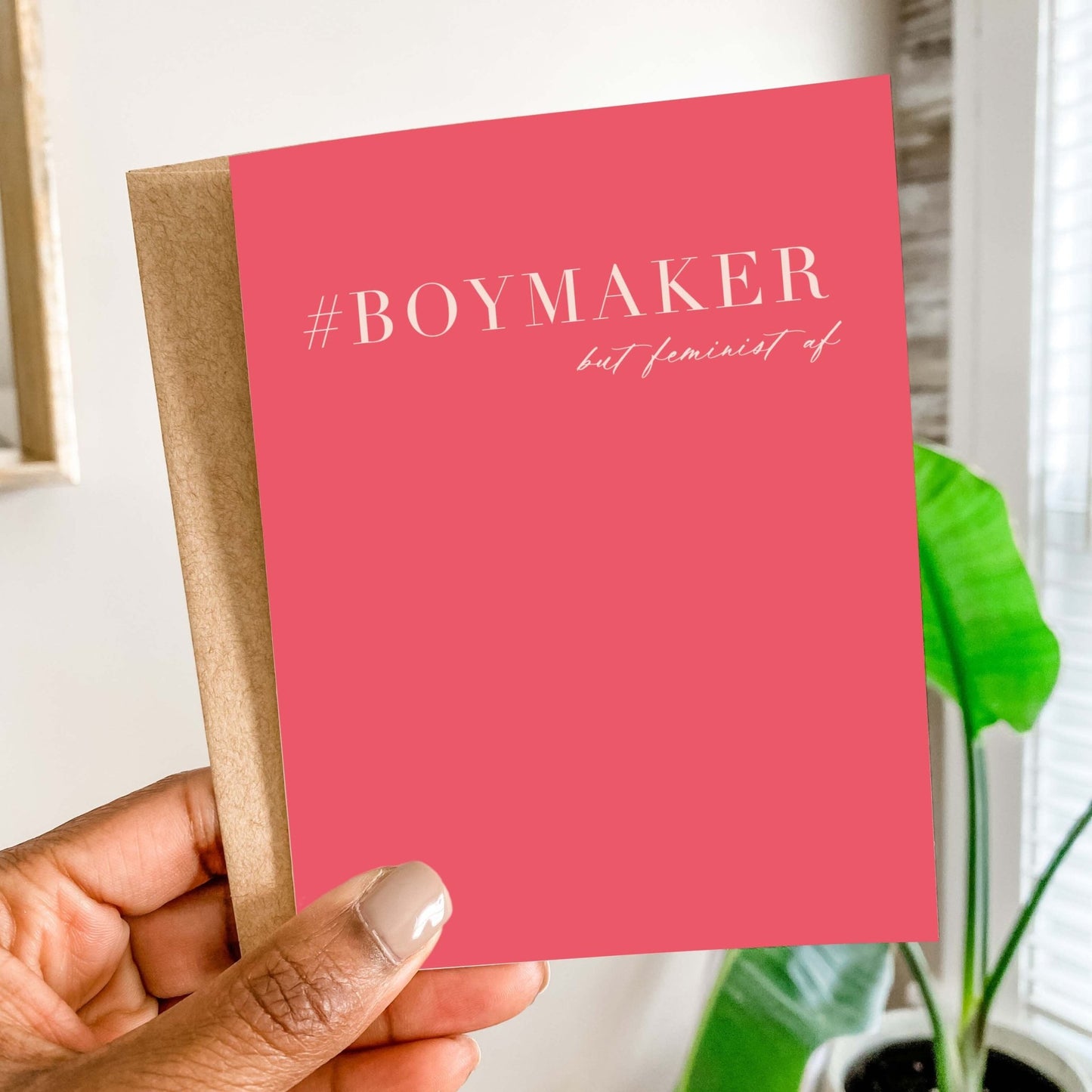 #Boymaker but Feminist AF Greeting Card | Blú Rose Designs