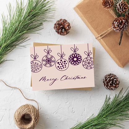 Christmas Ornaments Card - Blú Rose
