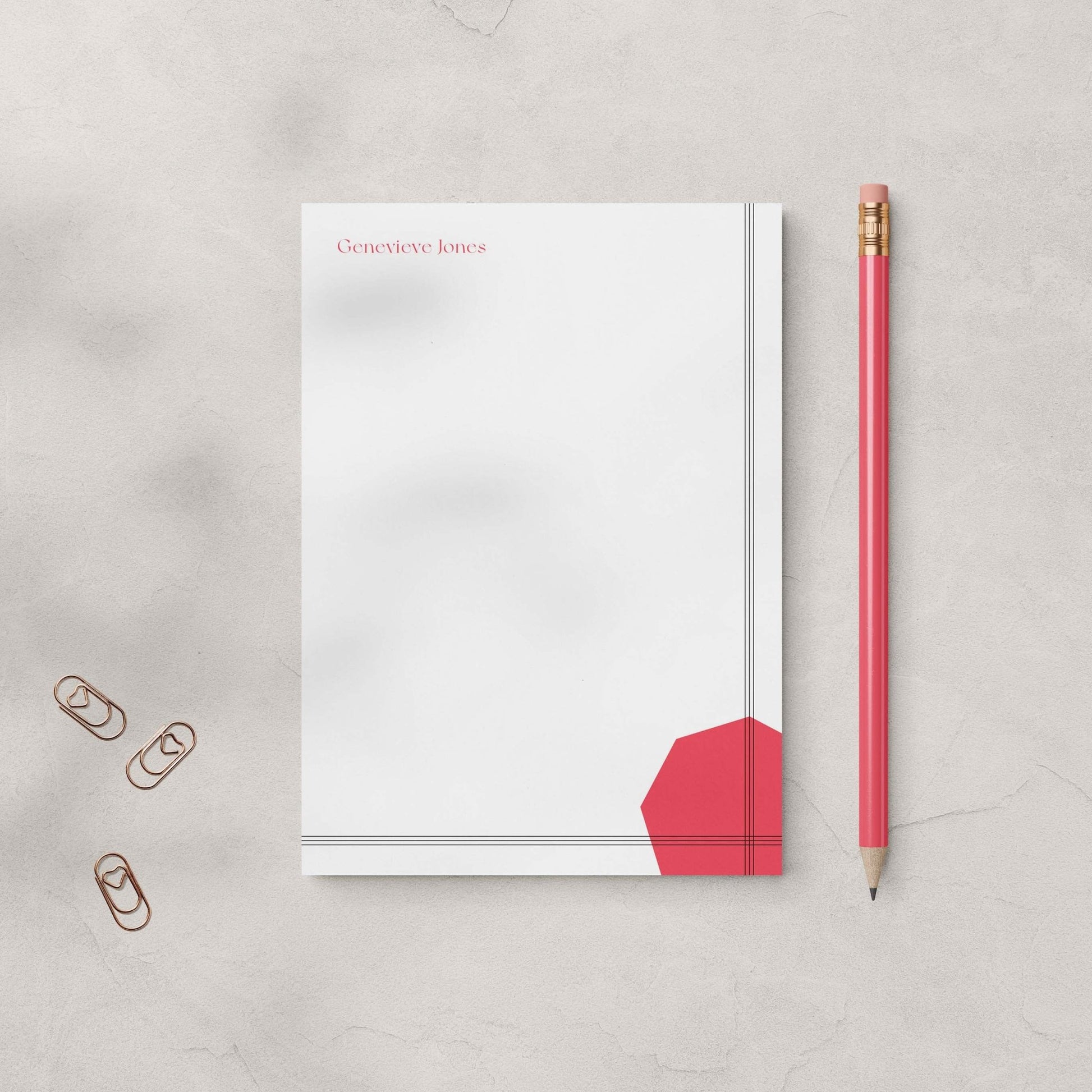 Genevieve Notepad + Notecard Set - Blú Rose