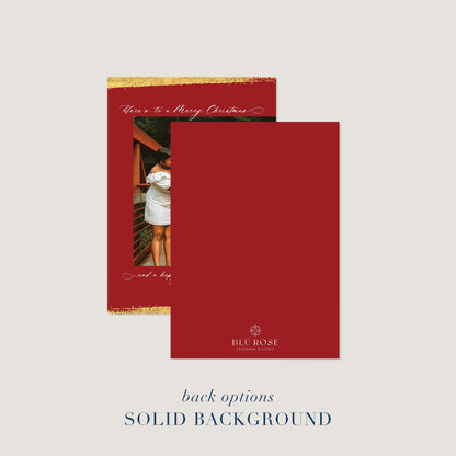 Gold Splatter Photo Holiday Cards - Blú Rose